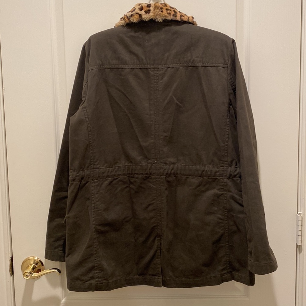 Loft leopard print faux fur collar medium - Picture 4 of 9